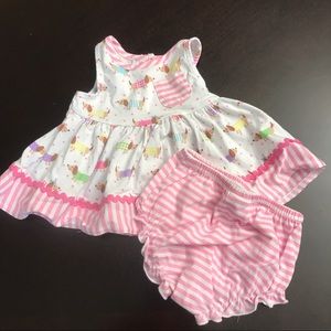 NWT Adorable dachshund 3 month dress and bloomers